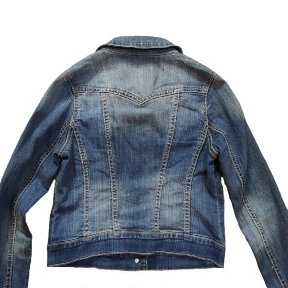 Jessica Simpson Medium Wash Denim Jean Jacket XS - Picture 8 of 8